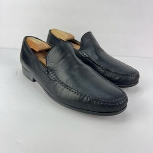 Johnston & Murphy 9.5M Cresswell Venetian Black Soft Sheepskin Loafer Slip On